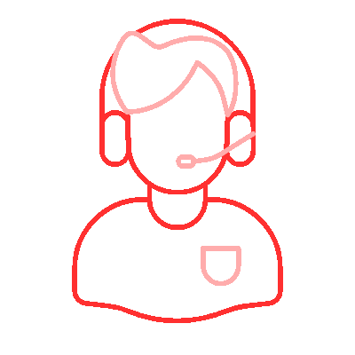 Wired outline 682 male customer service hover pinch